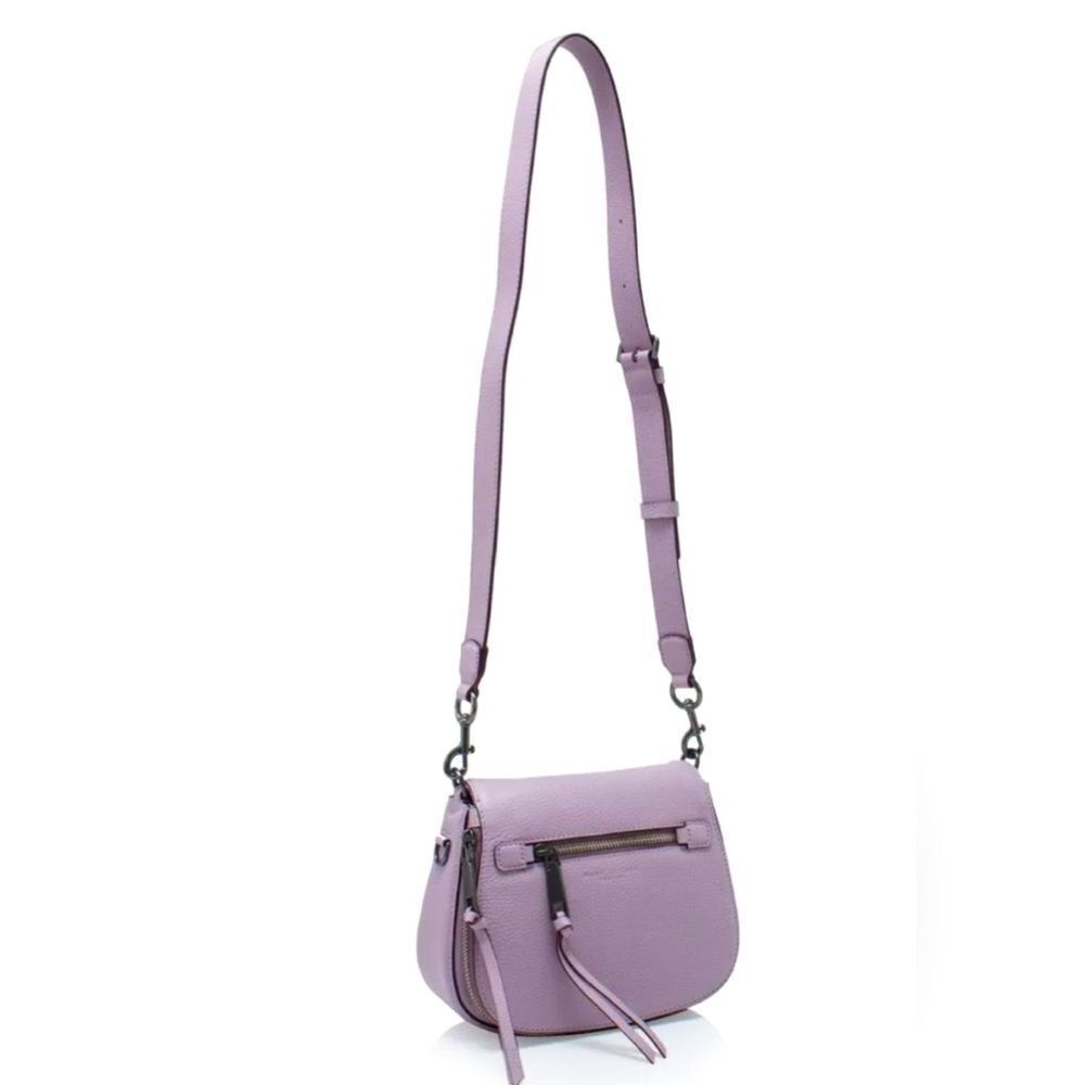 Auth Marc Jacobs Lilac Purple Leather Recruit Small Nomad Crossbody Bag